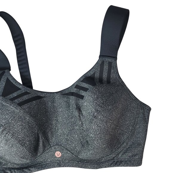 LIVI Underwire Sports Bra Black 40F Full Coverage Molded Cup Max Support Wicking - Picture 3 of 9